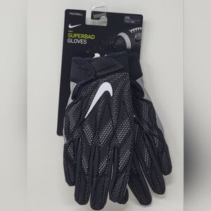 Nike Mens Size 2XL SM Superbad 4.5 FG NFL Gloves Black/Gray PGF764-017 NEW